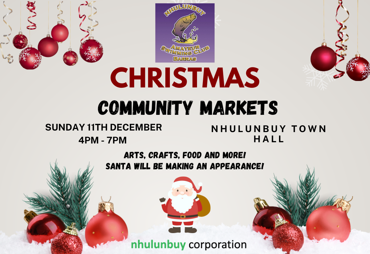 December Community Markets poster
