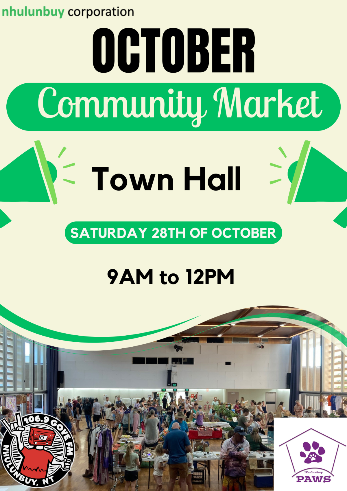 October 2023 Community Markets poster