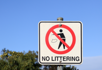 No littering sign