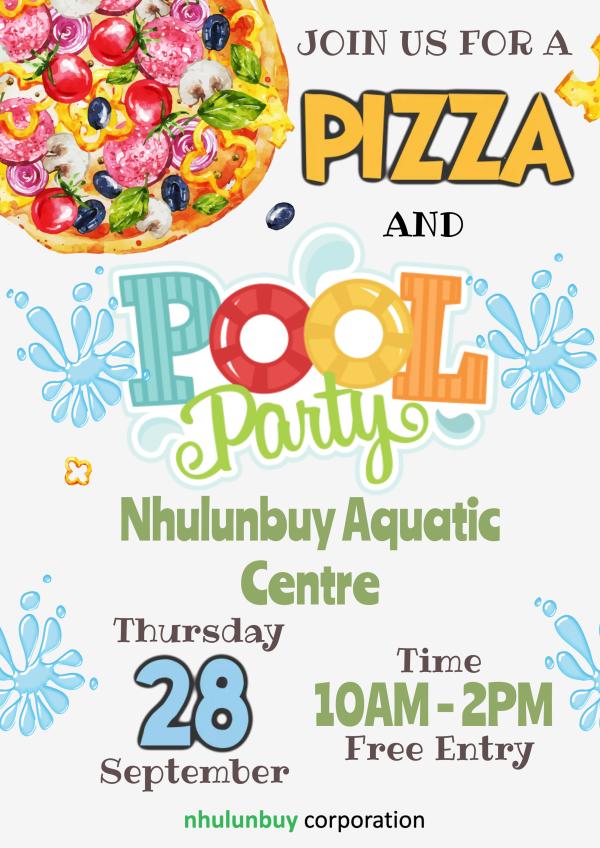 Pizza and Pool Party Nhulunbuy Aquatic Centre
