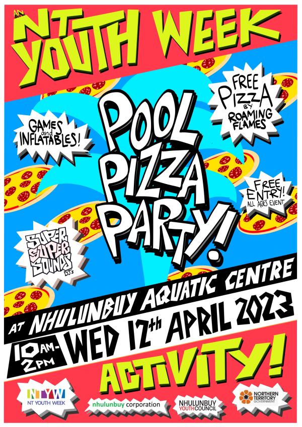 NT Youth Week Pool Day 2023 Poster