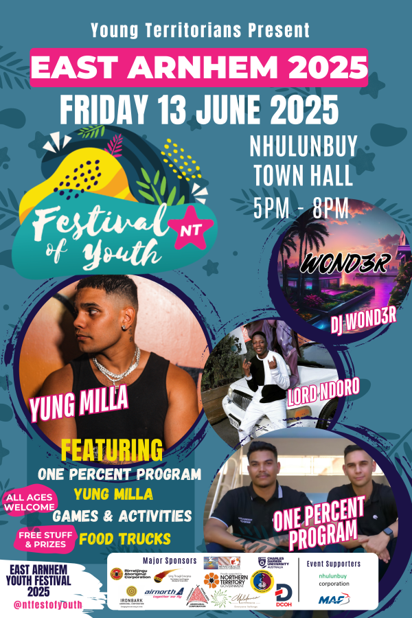 East Arnhem Festival of Youth 2025 flyer