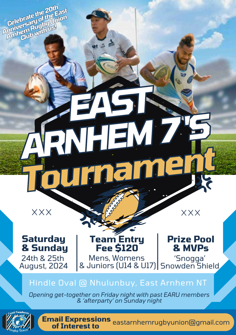 2024 East Arnhem Rugby 7s Tournament poster