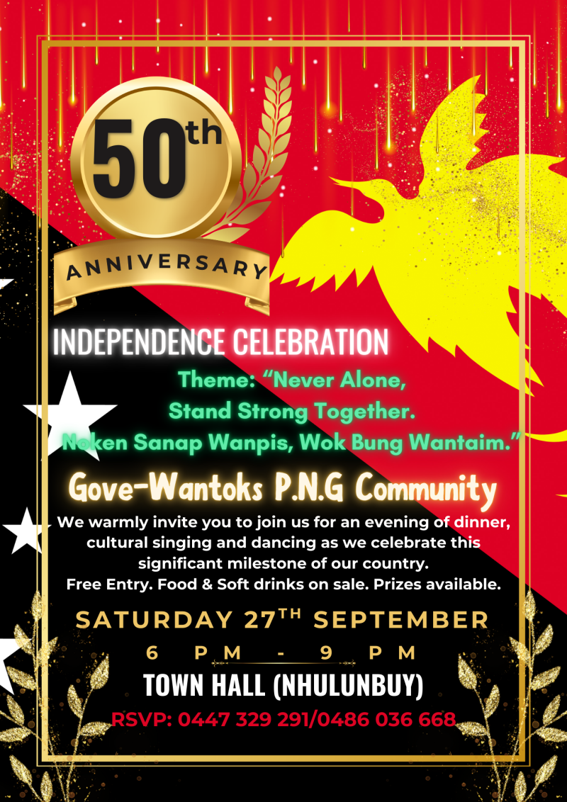 Poster for PNG Independence Day event