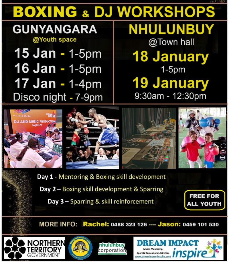 Jan 2025 Boxing/DJ workshops
