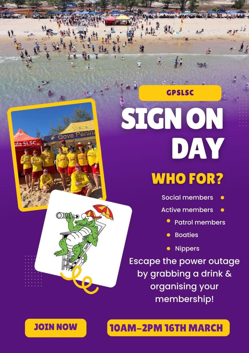 GPSLSC 2025 Sign-on day poster
