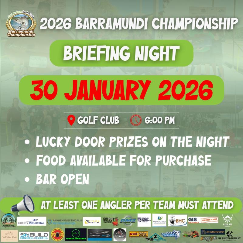 EARE Barramundi Championship Briefing Night poster